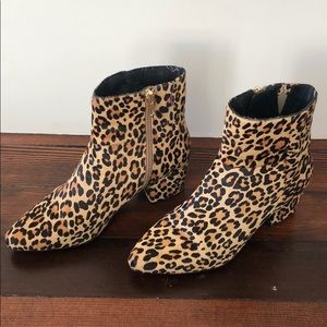 Steven by Steve Madden Leopard Ankle Booties